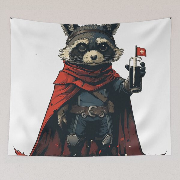Item preview, Swiss Sentinel Raccoon's Alpine Salute designed and sold by dungeonwarriors.
