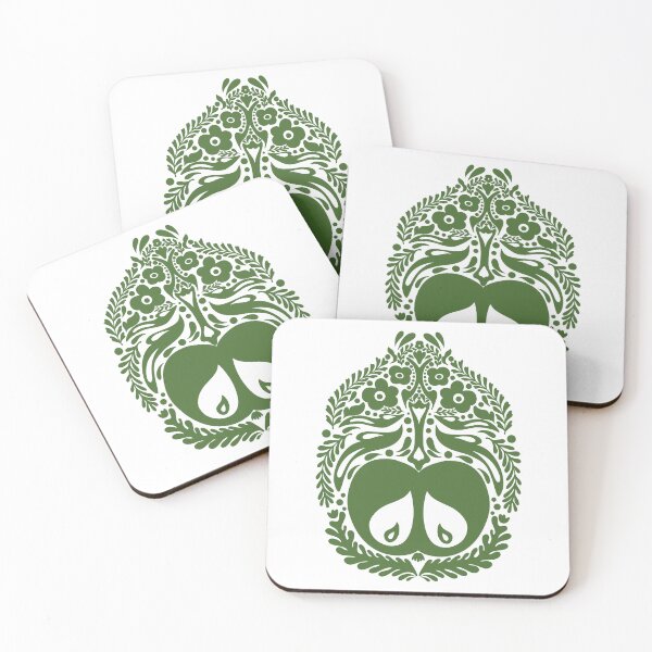 Item preview, Apple Folk Art Print Fruit Print Nordic Art  designed and sold by NayaChu.