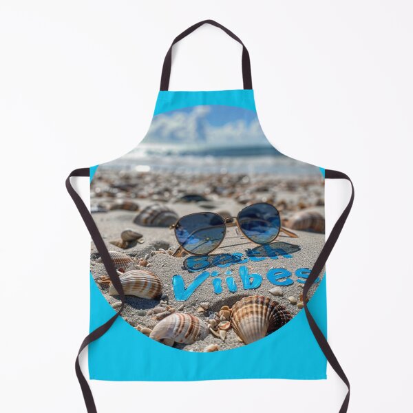 Item preview, Coastal Serenity Scribbles: Handwritten "Beach Vibes" designed and sold by Ace Apparel  Attire.