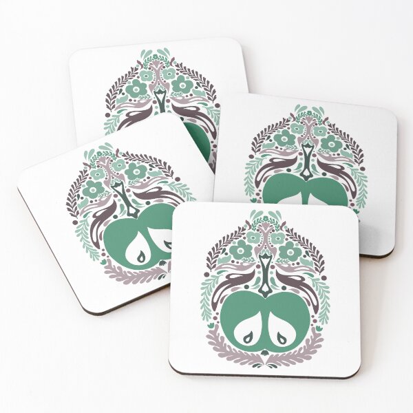 Item preview, Apple Folk Art Print Fruit Print Nordic Art  designed and sold by NayaChu.