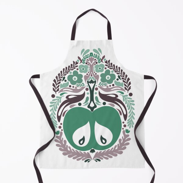 Item preview, Apple Folk Art Print Fruit Print Nordic Art designed and sold by NayaChu.