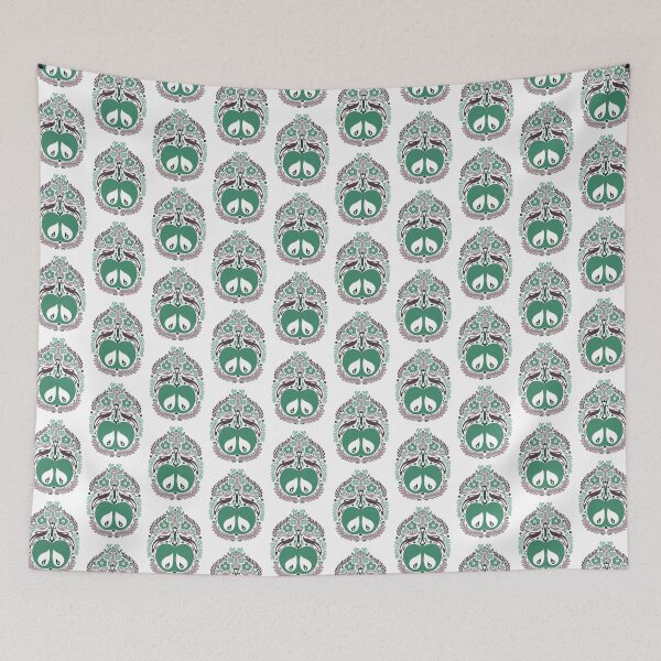Item preview, Apple Folk Art Print Fruit Print Nordic Art  designed and sold by NayaChu.