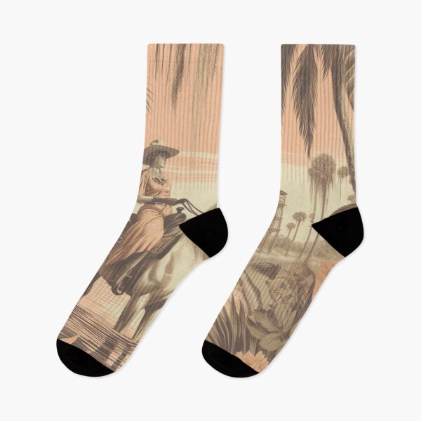 Item preview, Florida Cowgirl Pastel Tropical Print  designed and sold by FloridaWildOnes.