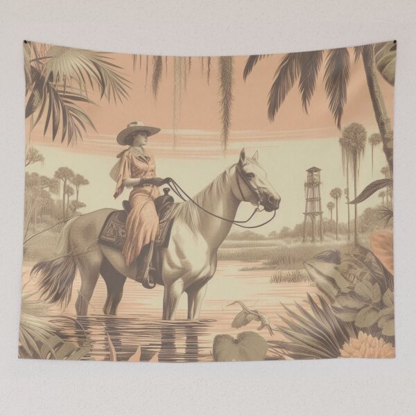 Item preview, Florida Cowgirl Pastel Tropical Print  designed and sold by FloridaWildOnes.