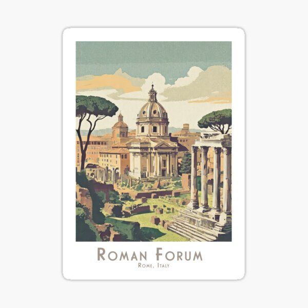 Item preview, Retro vintage travel poster - Roman Forum (Forum Romanum), Rome Italy designed and sold by pod24.