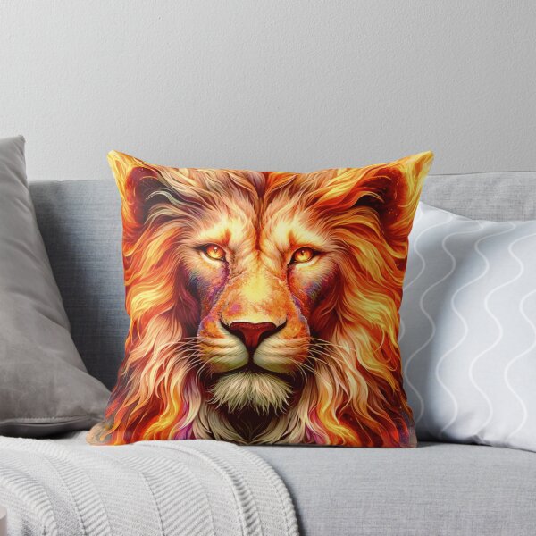 Item preview, Lion with Vibrant Fire mane Spirit Animal designed and sold by CritterManiaUK.