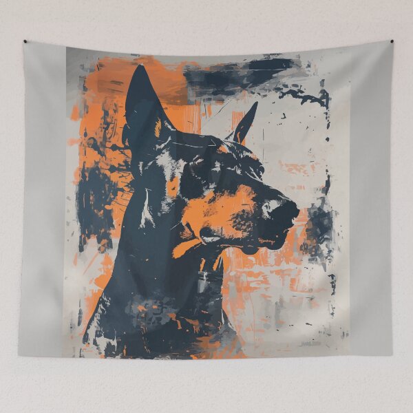 Item preview, Dobermann grunge portrait designed and sold by etherElric.