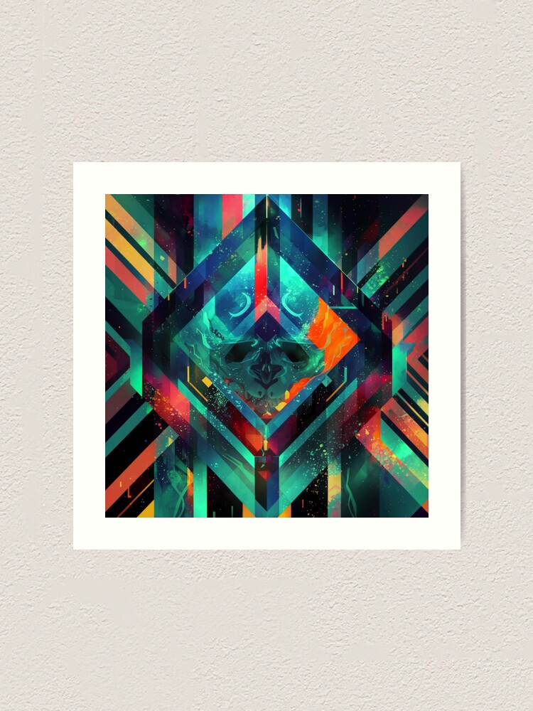Thumbnail 1 of 3, Art Print, Colorful Abstract Geometric Pattern designed and sold by adlkh.