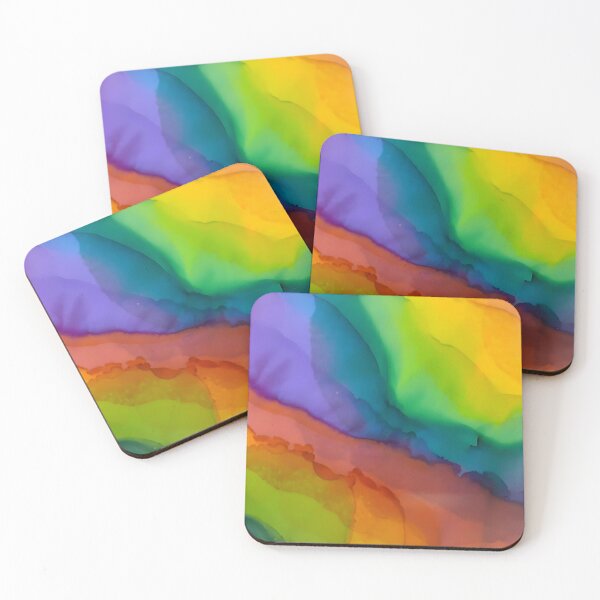 Item preview, Rainbow Color Alcohol Ink Painting designed and sold by freshinkarts.