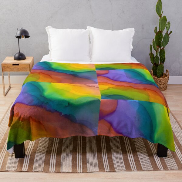 Item preview, Rainbow Color Alcohol Ink Painting designed and sold by freshinkarts.