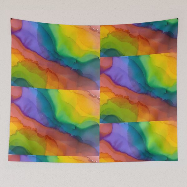 Item preview, Rainbow Color Alcohol Ink Painting designed and sold by freshinkarts.
