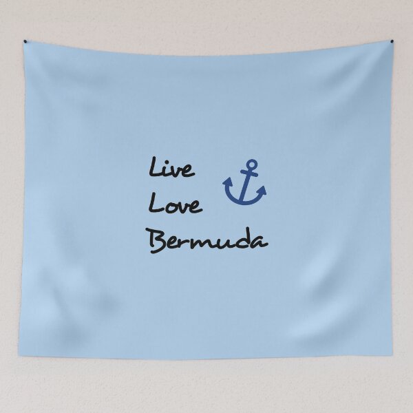 Item preview, Live Love Bermuda Script Text with Anchor Light-Color designed and sold by TinyStarAmerica.