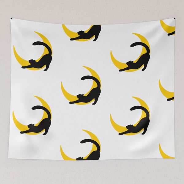 Item preview, Cat Stretch Crescent Moon designed and sold by Knaub.