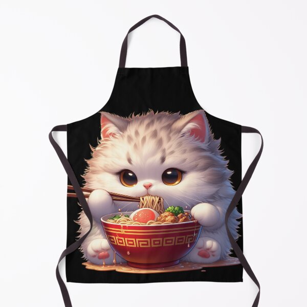 Item preview, Kawaii Kitten Eating Ramen 13 designed and sold by Totally4Ryo.