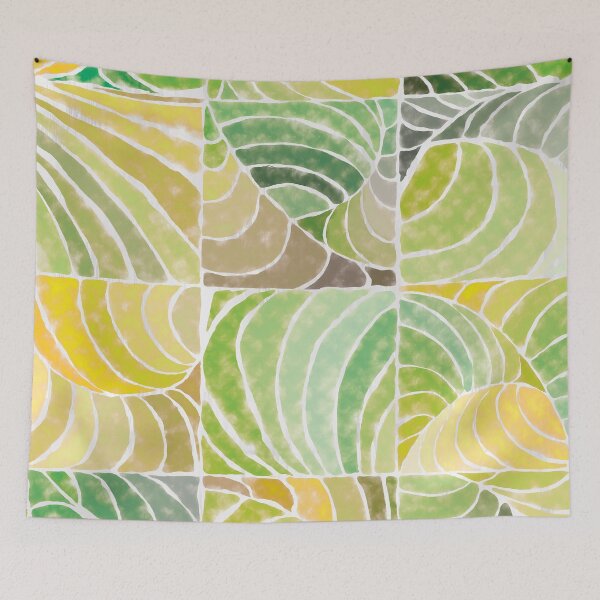 Item preview, Hojas y conchas verdes tropicales. designed and sold by NoaaDesign.