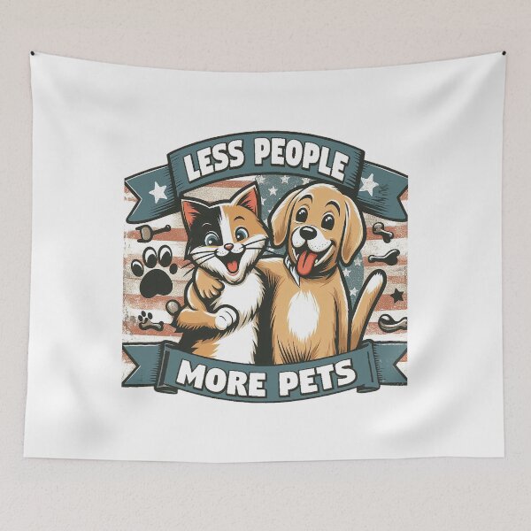 Item preview, Less People More Pets designed and sold by PoliTeeIncorrec.