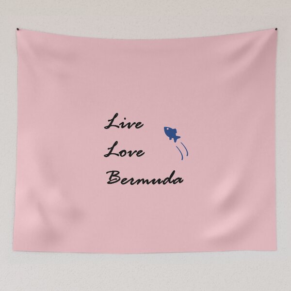 Item preview, Live Love Bermuda Script Jumping Fish Light-Color designed and sold by TinyStarAmerica.