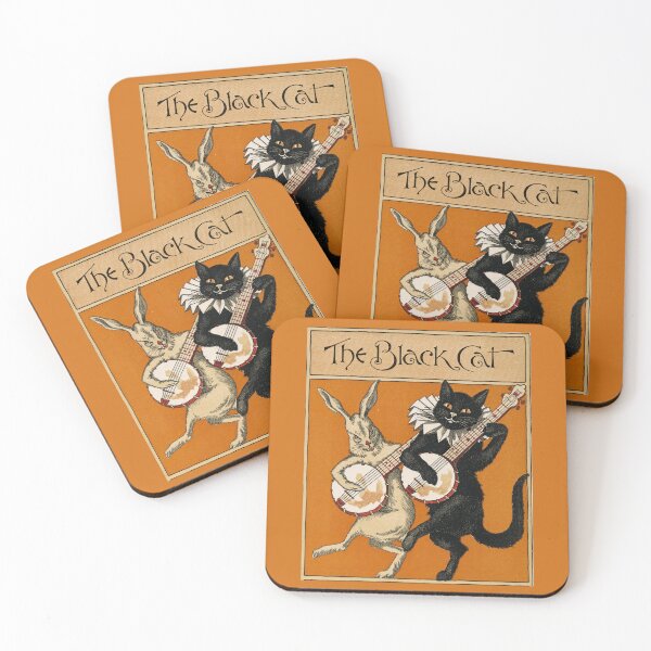 Item preview, The black cat and a hare playing banjos designed and sold by stevepaint.