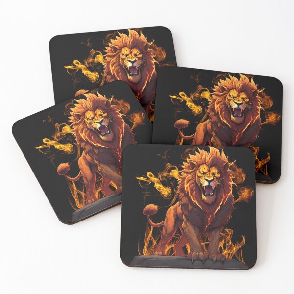 Item preview, amazing burning lion designed and sold by Lunaawga.