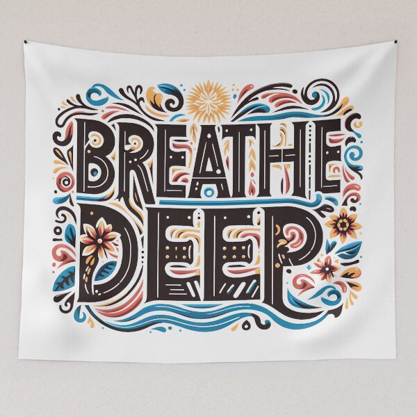 Item preview, Breathe Deep, typography designed and sold by maxmaj.