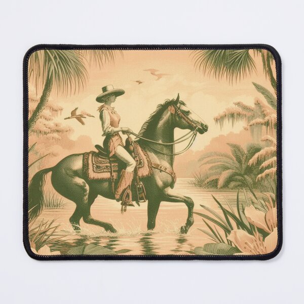 Item preview, Tropical Florida Cowgirl on Horse Print designed and sold by FloridaWildOnes.