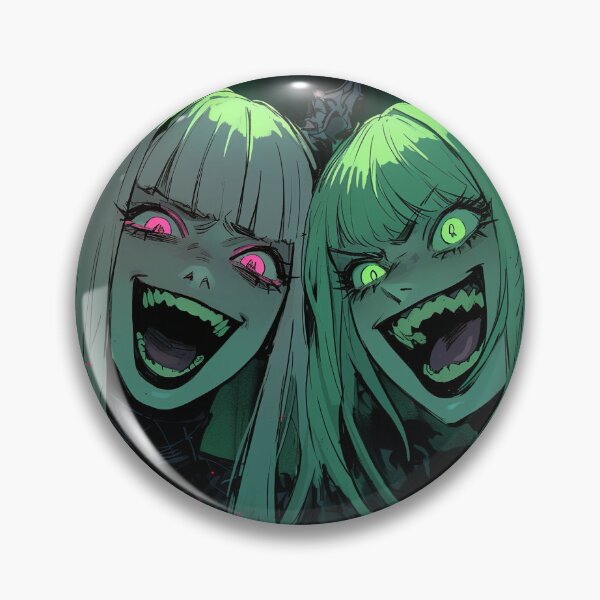 Item preview, Sinister Glow Anime Girl Twins designed and sold by bubblegoth.