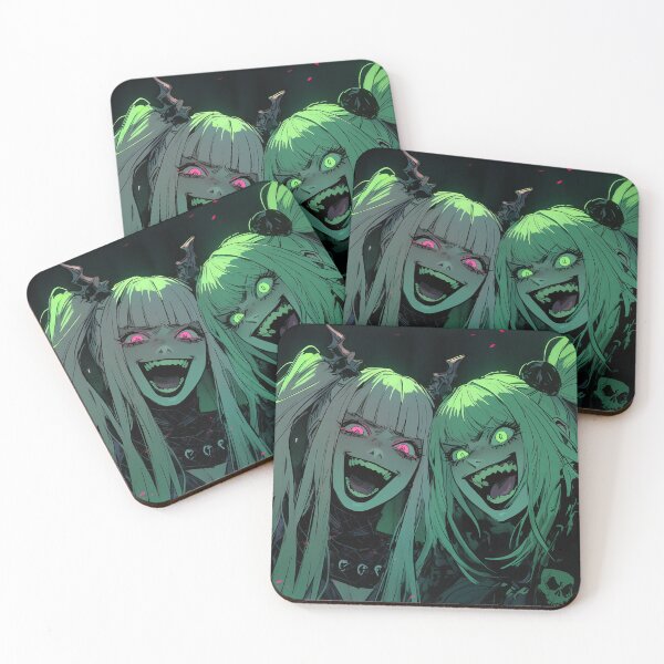 Item preview, Sinister Glow Anime Girl Twins designed and sold by bubblegoth.
