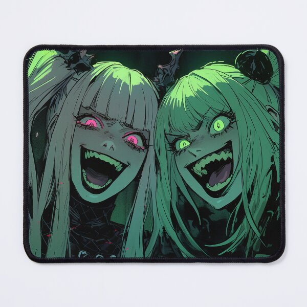 Item preview, Sinister Glow Anime Girl Twins designed and sold by bubblegoth.