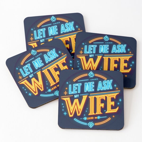 Item preview, Let me Ask my Wife, typography, retro designed and sold by maxmaj.