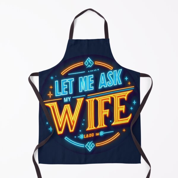 Item preview, Let me Ask my Wife, typography, retro designed and sold by maxmaj.