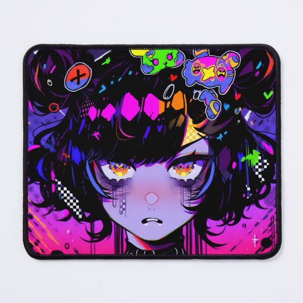 Item preview, Neon Avant-Garde Glitch Fantasy Anime Girl designed and sold by bubblegoth.
