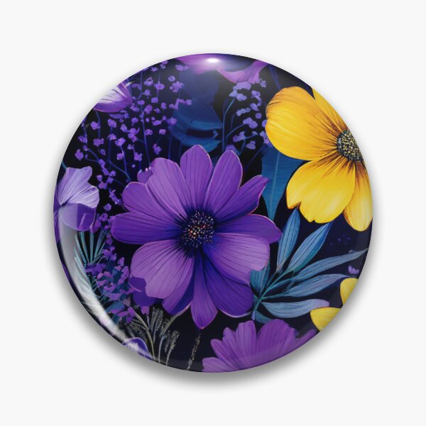 Item preview, RogerPattern - "Dynamic Floral Contrast: Elegance in Bloom" designed and sold by RogerPattern.