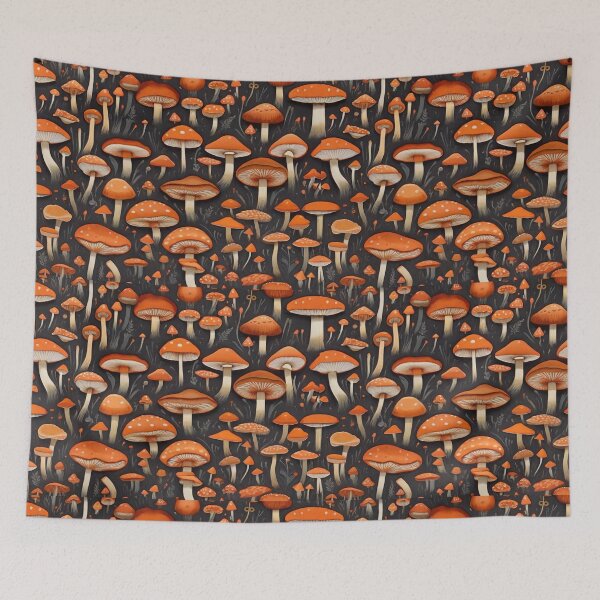 Item preview, Peachy Mushroom Patterns: Whimsical Nature-Inspired Designs designed and sold by AYACHI90.