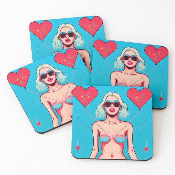 Item preview, Abstract Hippie Girl With Sunglasses designed and sold by CoolMantras.