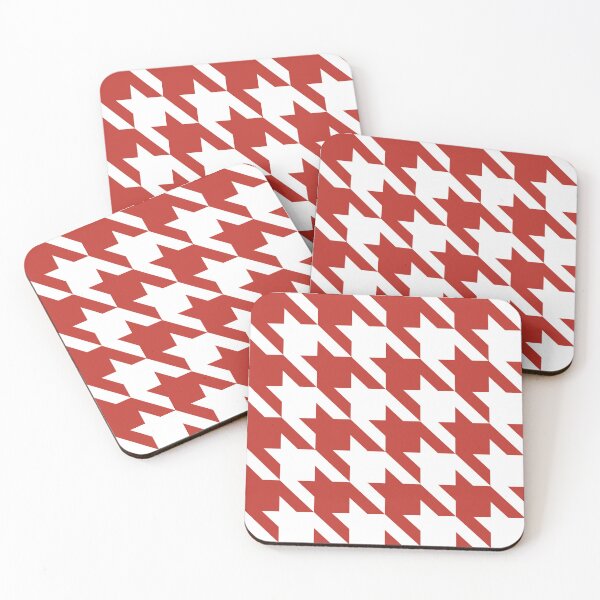 Item preview, Red and white houndstooth pattern designed and sold by LinDraws.