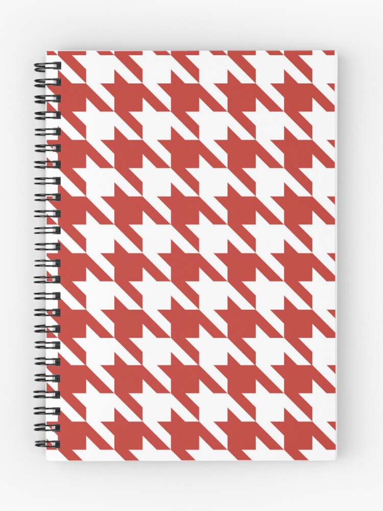 Thumbnail 1 of 3, Journal, Red and white houndstooth pattern designed and sold by LinDraws.