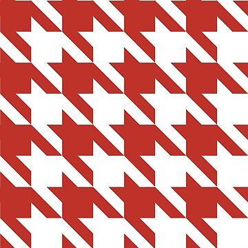 Artwork thumbnail, Red and white houndstooth pattern by LinDraws