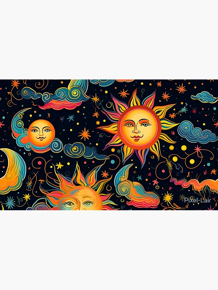 Thumbnail 4 of 4, Coffee Mug, Colorful Solar pattern designed and sold by Pixel-Lair.