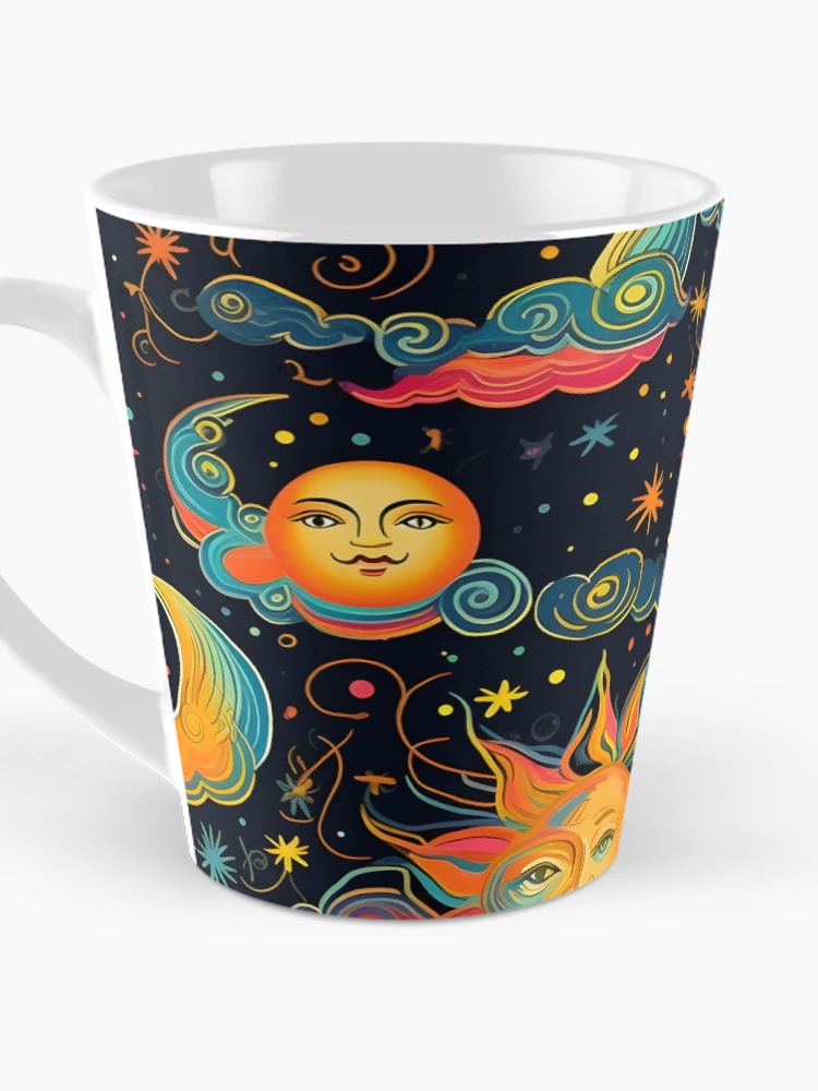 Thumbnail 3 of 4, Coffee Mug, Colorful Solar pattern designed and sold by Pixel-Lair.
