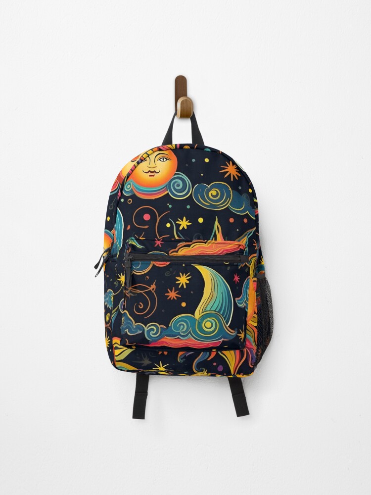 Thumbnail 1 of 3, Backpack, Colorful Solar pattern designed and sold by Pixel-Lair.