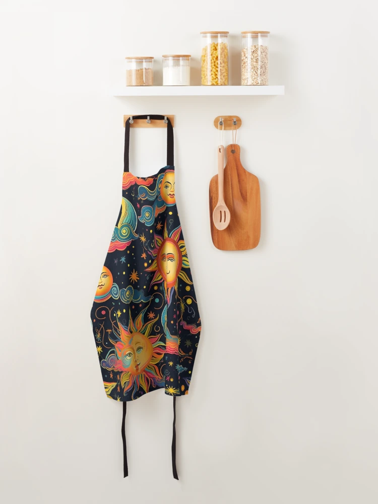 Thumbnail 4 of 6, Apron, Colorful Solar pattern designed and sold by Pixel-Lair.