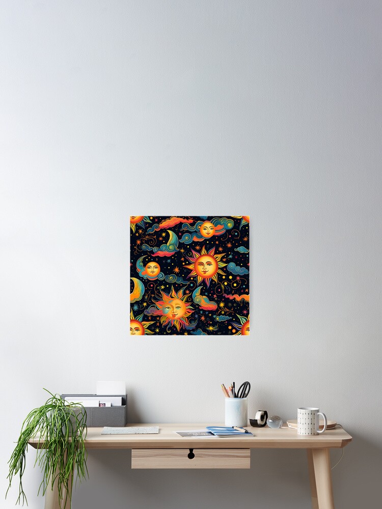 Thumbnail 2 of 3, Poster, Colorful Solar pattern designed and sold by Pixel-Lair.