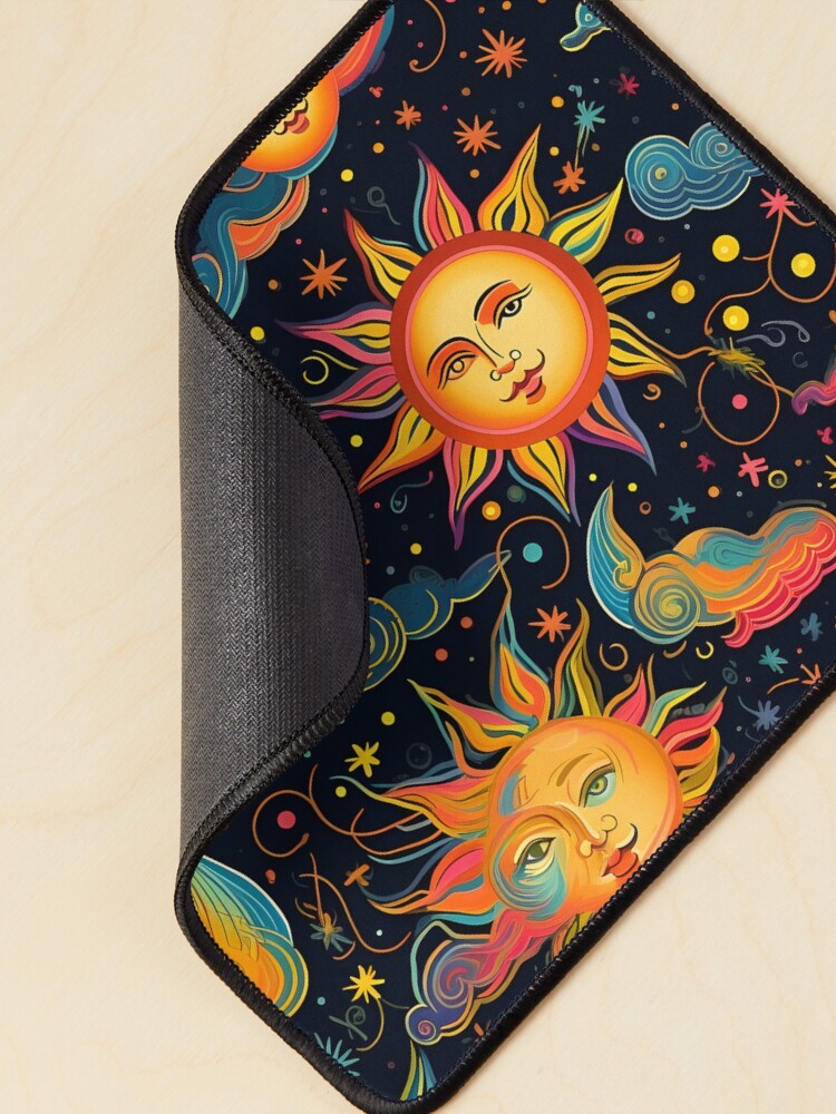 Thumbnail 2 of 5, Mouse Pad, Colorful Solar pattern designed and sold by Pixel-Lair.