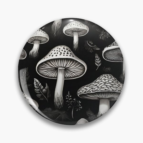 Item preview, Monochrome Mushroom Patterns: Timeless Nature-Inspired Designs designed and sold by AYACHI90.