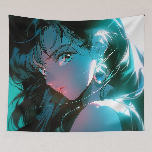 Item preview, Neon Night Glow Anime Girl designed and sold by bubblegoth.