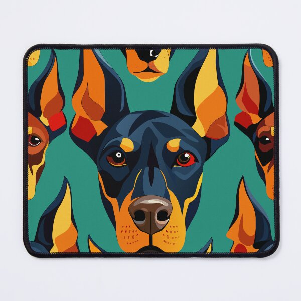 Item preview, Vibrant Doberman Faces Seamless Pattern: A Modern Art Tribute to Pet Admiration designed and sold by Rosa Elena Albornoz Mendez.