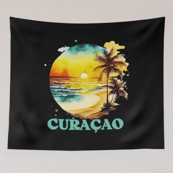 Item preview,  CURACAO - Top Caribbean Islands, National Beach Day, Tropical Vacation, Sunset designed and sold by Sun Sand & Sea Art.