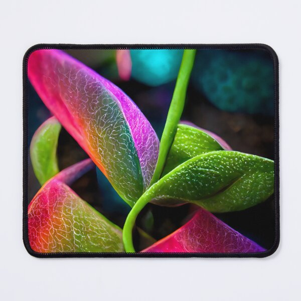Item preview, Neon pink green leaves macro designed and sold by EmeraldeaArt.
