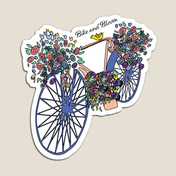 Bike and Bloom Magnet