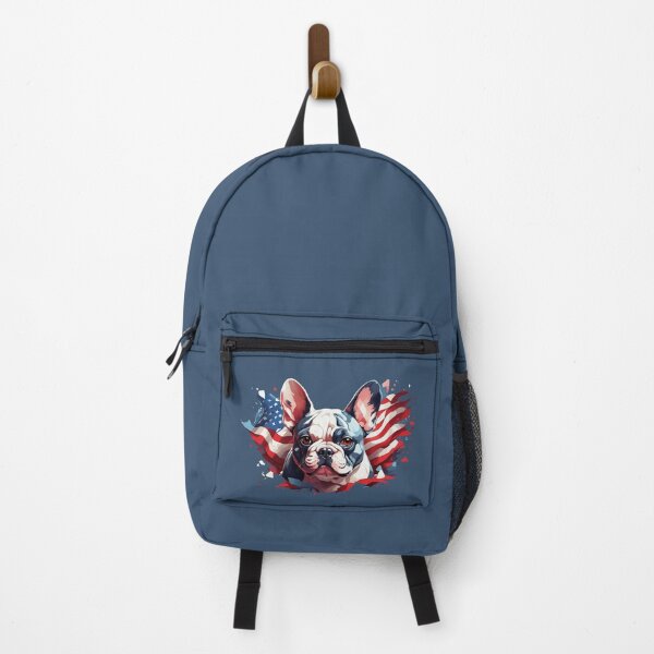 Item preview, patriot white and red dog against the background of the flag designed and sold by jkrphoto.